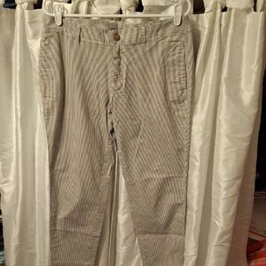 GAP Gray Striped Chinos Crop Pants 10
